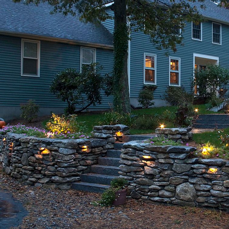 Paver wall discount lights